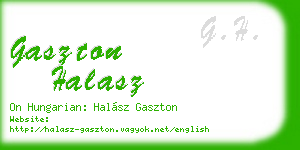 gaszton halasz business card