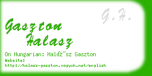 gaszton halasz business card